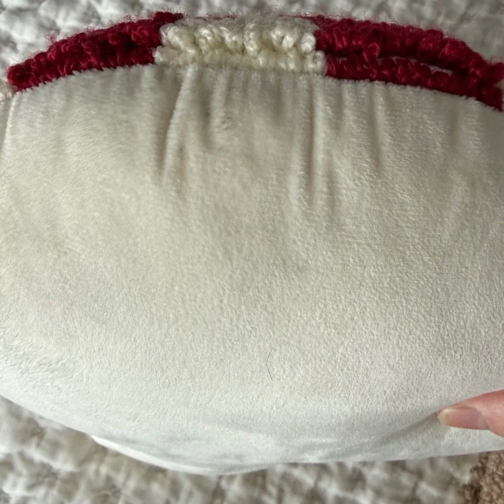 Pair of Mushroom Hooked Wool‎ Accent Pillows.